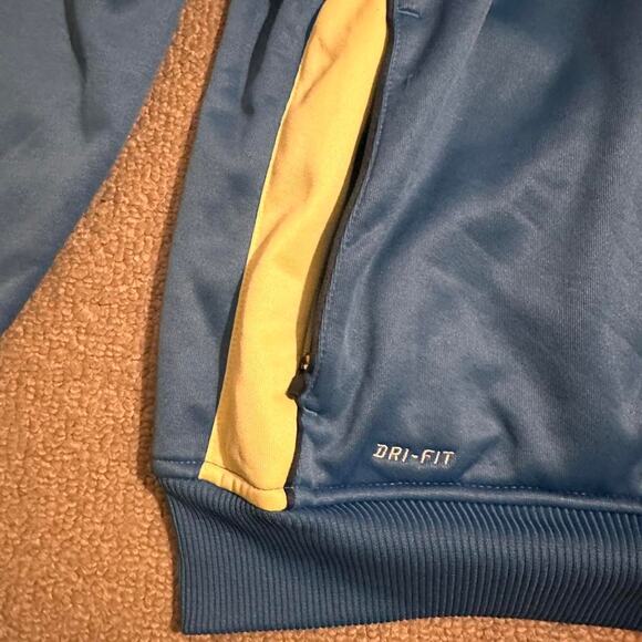 Nike quarter zip hoodie dri fit sweatshirt size XS blue yellow black - Picture 6 of 7